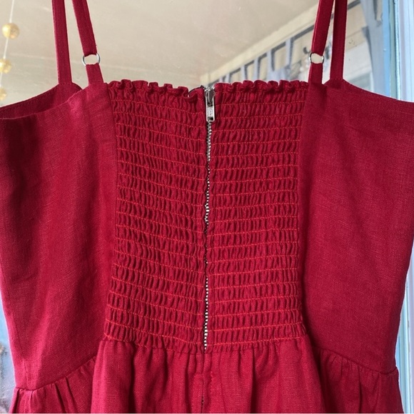 Reformation Tori Red linen Dress - Picture 7 of 7